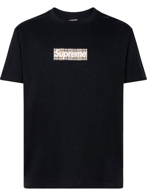 supreme x burberry box logo t shirt|supreme x Burberry ss 22.